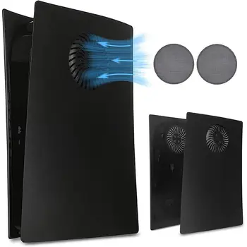PS5 Ön Kapak Soğutma Havalandırma Yüz Plakası Konsol Kapak Playstation 5 için Disk Baskı Yedek Yan Plaka Kabuk Aksesuarları