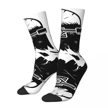 Komik Mutlu erkek varis çorabı Kırık Yarım Retro Harajuku Kaykay Hip Hop Yenilik Rahat Ekip Çılgın Çorap