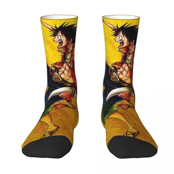 OP Luffy (2) Erkek Kadın Çorap moda Güzel Bahar, Yaz, Sonbahar, ve Kış Soyunma Hediyeler