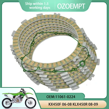 OZOEMPT Motosiklet debriyaj Diski Seti ve Kapak Contası için geçerlidir KX450F 06-08 KLX450R 08-09