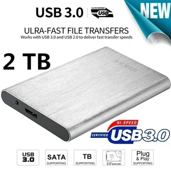 64TB Taşınabilir SSD harici sabit disk USB 3.0 HDD Yüksek kapasiteli sabit diskler 16TB 8TB 4TB Mobil Cihazlar İçin Masaüstü / Dizüstü / MAC