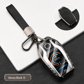 Çinko Alaşımlı Deri Araba Anahtarı Durum Kapak Kabuk İçin BMW LCD Akıllı Yeni 4 5 6 7 8 Serisi 530 740 6GT X3 325 LCD Ekran Araba Anahtarları Kapakları