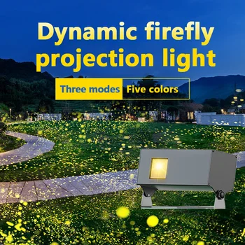 Dinamik firefly lazer projeksiyon ışığı açık romantik atmosfer ışığı doğal park çim aydınlatma su geçirmez lazer ışığı